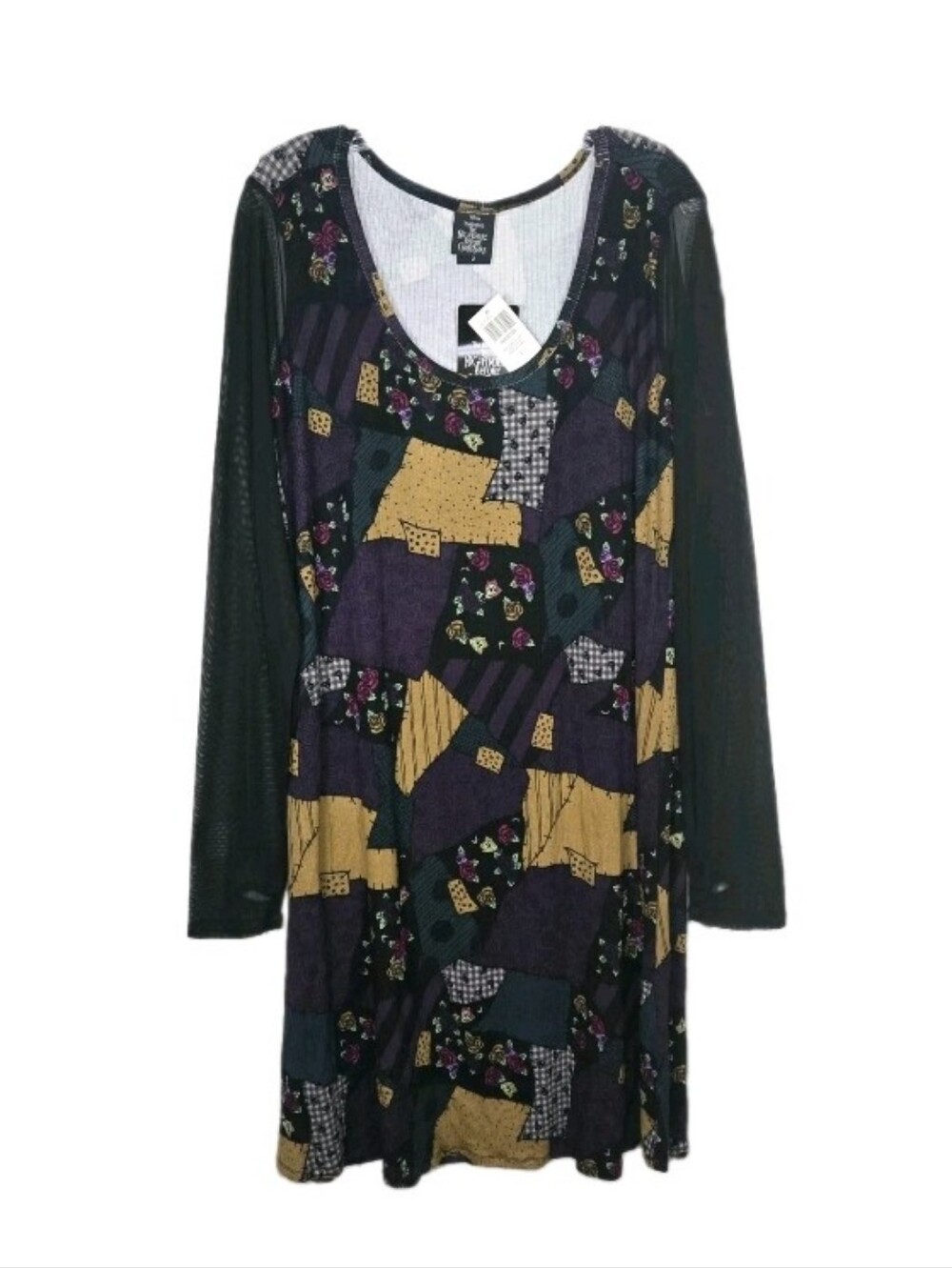 The Nightmare Before Christmas Sally Mesh Patchwork Dress Size 2 Disney New
